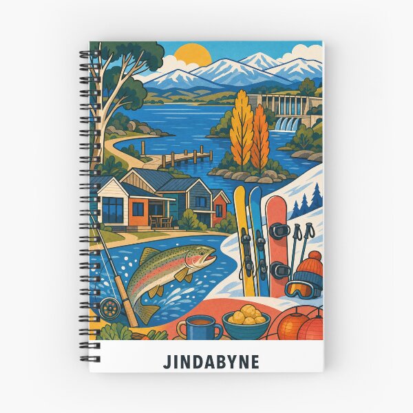 Item preview, Jindabyne Lakeside Trout Ski Gear Dam and Mountains designed and sold by Print My Town.
