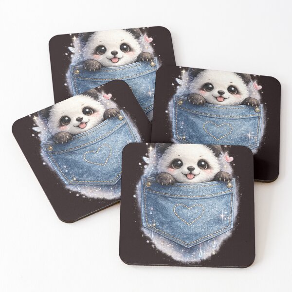 Item preview, Cute Tiny Panda in Pocket | Kawaii Animal Design designed and sold by VasiArtLab.