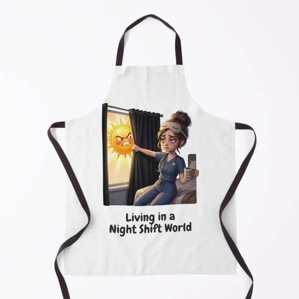 Item preview, Living in a Night Shift World - Cute Exhausted Nurse Ava designed and sold by Nurse Craft Studio.