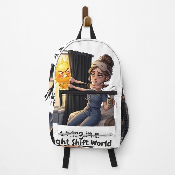 Item preview, Living in a Night Shift World - Cute Exhausted Nurse Ava designed and sold by Nurse Craft Studio.