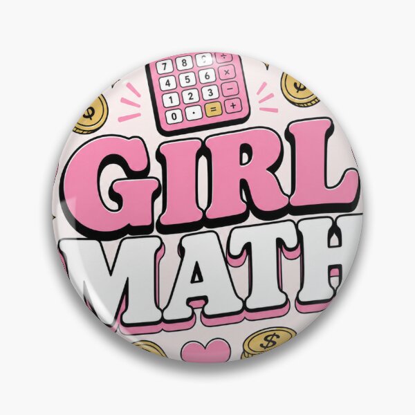 Item preview, Girl Math Funny Relatable Humor Sticker designed and sold by RedRubyBubble.