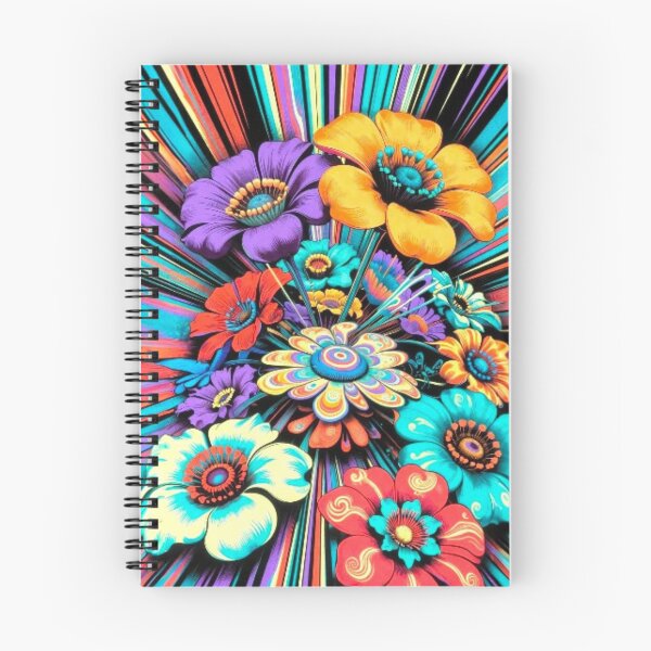 Item preview, Psychedelic Flower Pop Burst - Neon Abstract Botanical Art designed and sold by Nexus Space.