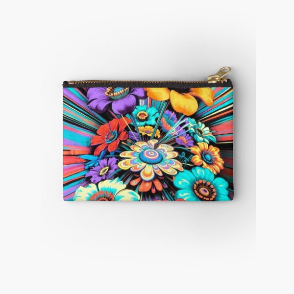Item preview, Psychedelic Flower Pop Burst - Neon Abstract Botanical Art designed and sold by Nexus Space.
