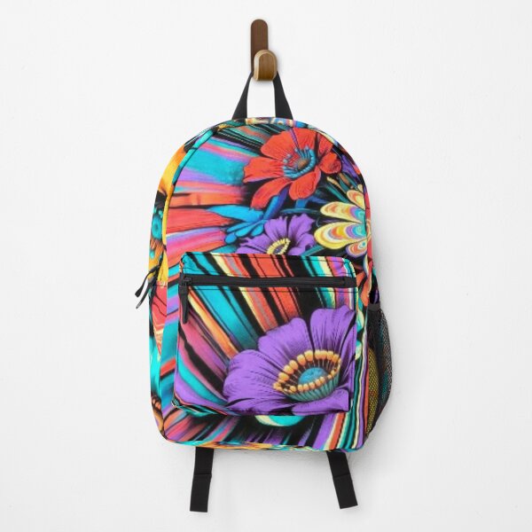 Item preview, Psychedelic Flower Pop Burst - Neon Abstract Botanical Art designed and sold by Nexus Space.