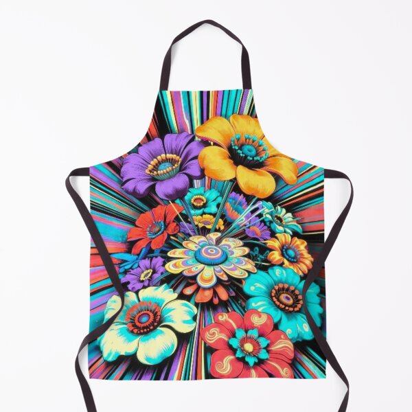 Item preview, Psychedelic Flower Pop Burst - Neon Abstract Botanical Art designed and sold by Nexus Space.