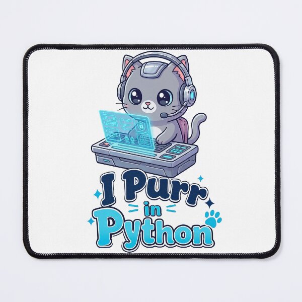 Item preview, Futuristic Tech Cat | Cute Chibi Hacker Kitten with Holographic Screen designed and sold by MurkCraft.