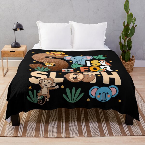Item preview, S Is For Sloth Zoo Party Jungle Zoo Birthday designed and sold by ShirTomDesigns.