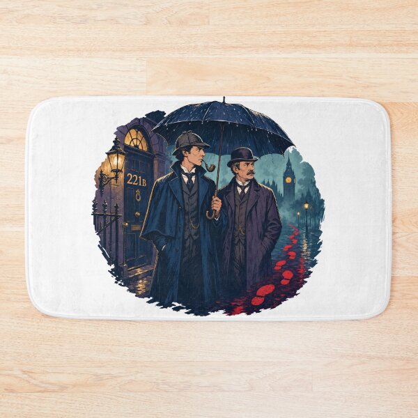 Item preview, Sherlock Holmes and Watson: Rainy 221B Pursuit designed and sold by Fenay Designs.