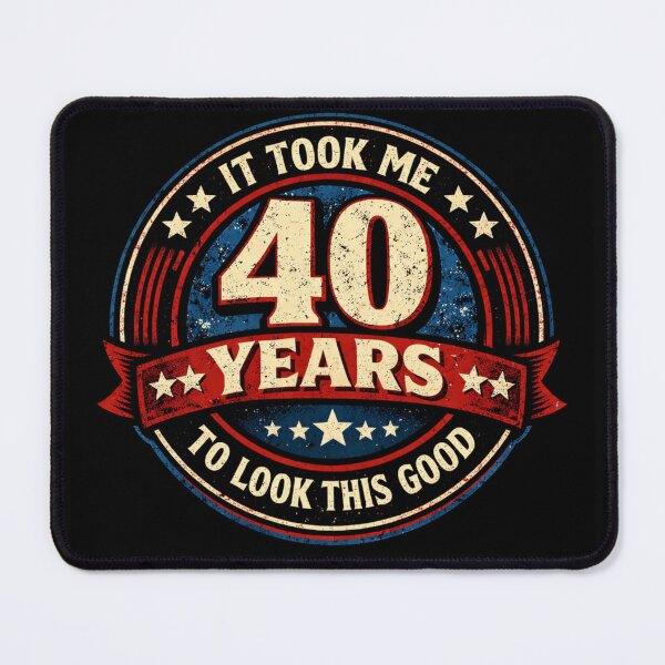 Item preview, It Took Me 40 Years to Look This Good | Funny 30th Birthday Typography T-Shirt designed and sold by rushaib.