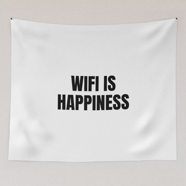 Item preview, Wifi is Happiness (Black) designed and sold by ShipCrewNation.