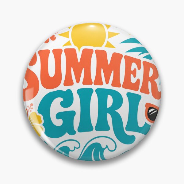 Item preview, Summer Girl Beach Vibes Tropical Sticker designed and sold by RedRubyBubble.