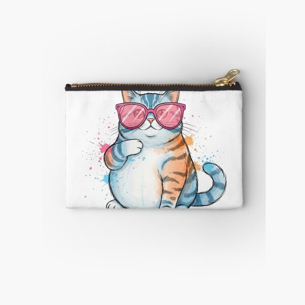 Item preview, Funny Watercolor Vibe Cat Meme with Sunglasses designed and sold by Bangcen.