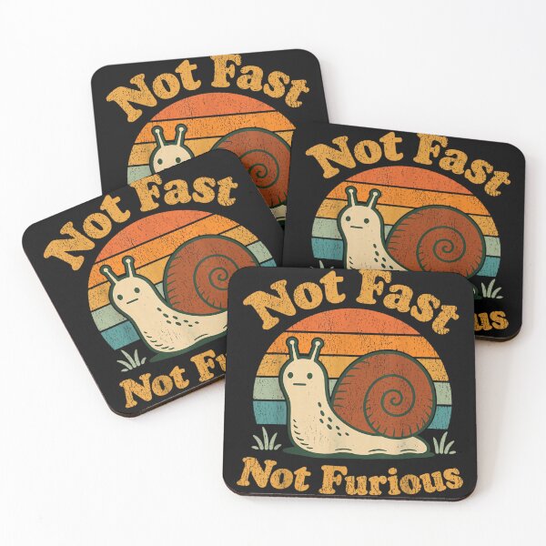 Item preview, Not Fast Not Furious Funny Snail Vintage Sunset Humor designed and sold by EricCotanori.