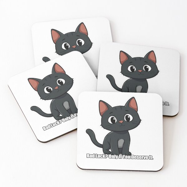 Item preview, Black Cat - Bad Luck Only If You Deserve It - Funny Black Cat Gift designed and sold by pawdrops.