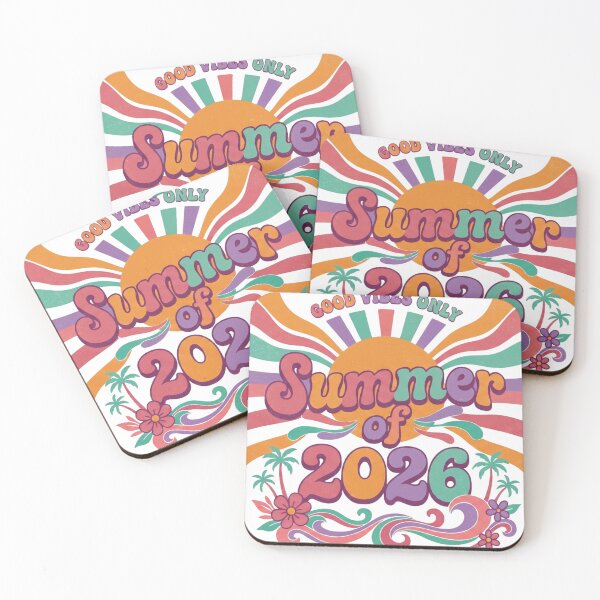 Item preview, Summer of 2026 Retro Groovy Typography Design with Sun Rays and Tropical Elements designed and sold by Kis-Shop.