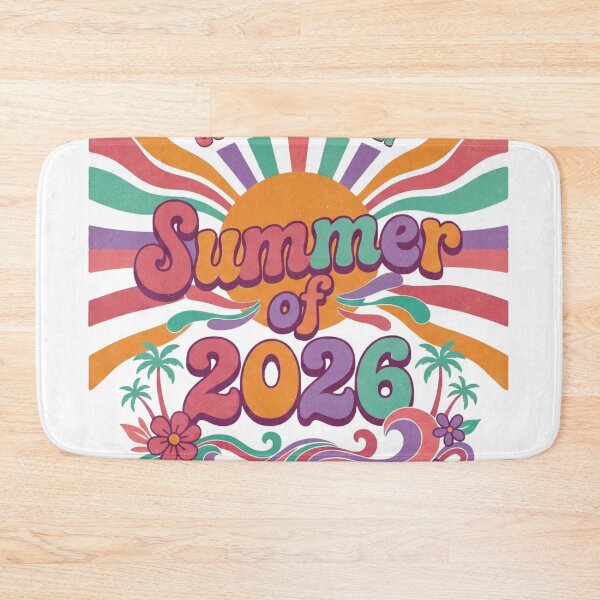 Item preview, Summer of 2026 Retro Groovy Typography Design with Sun Rays and Tropical Elements designed and sold by Kis-Shop.