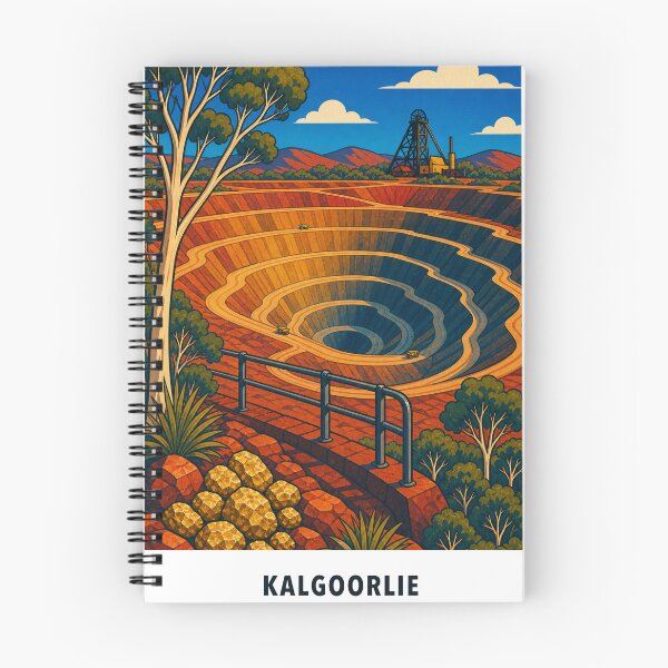 Item preview, Kalgoorlie Super Pit Lookout Gold Strata and Headframe designed and sold by Print My Town.
