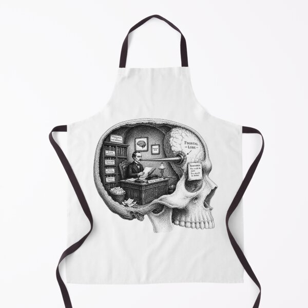 Item preview, Overthinking Inside The Skull Surreal Anatomy Art designed and sold by ByKayaPrints.