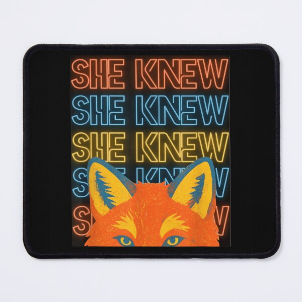Item preview, She Knew Clever Neon Fox Funny Animal Humor Quote designed and sold by ObukiLantara.