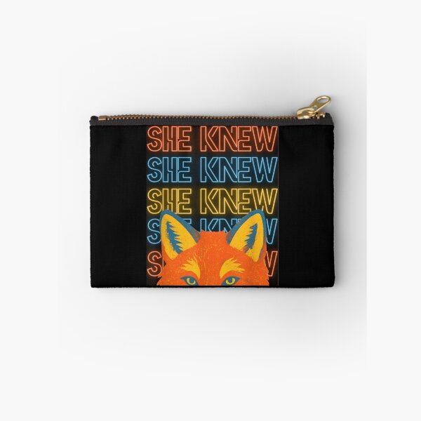Item preview, She Knew Clever Neon Fox Funny Animal Humor Quote designed and sold by ObukiLantara.