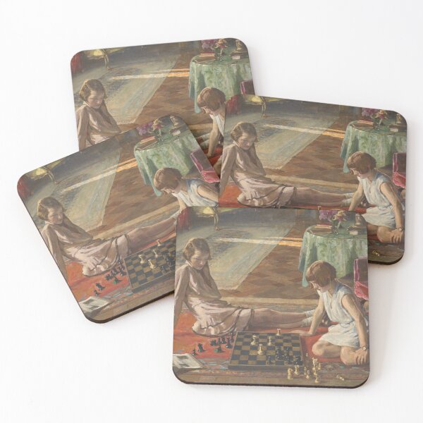 Item preview, The Chess Players by Sir John Lavery - Chess Game Impressionist Painting Vintage Art Collectors designed and sold by RickE.