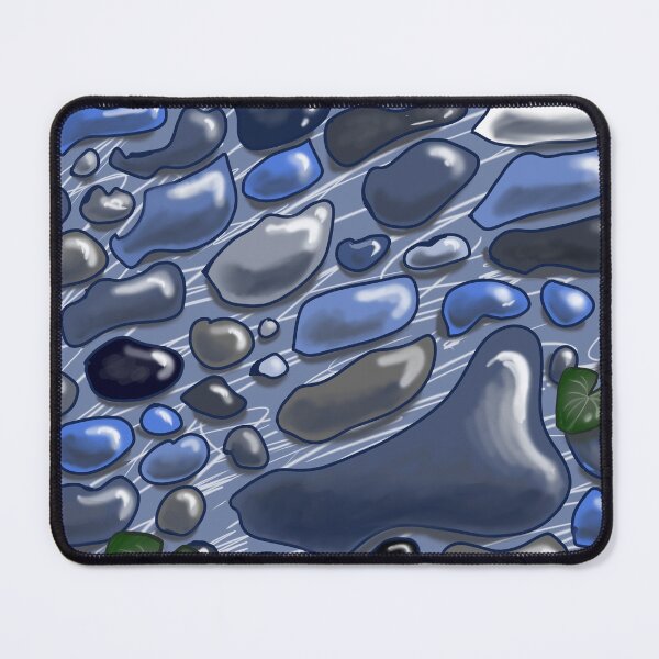 Item preview, Abstract Blue River Pebbles Seamless Pattern designed and sold by Cloud-Siren.