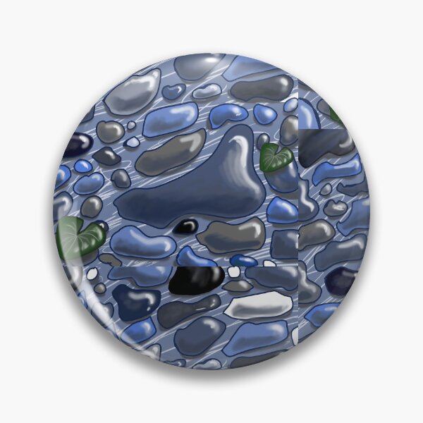 Item preview, Abstract Blue River Pebbles Seamless Pattern designed and sold by Cloud-Siren.