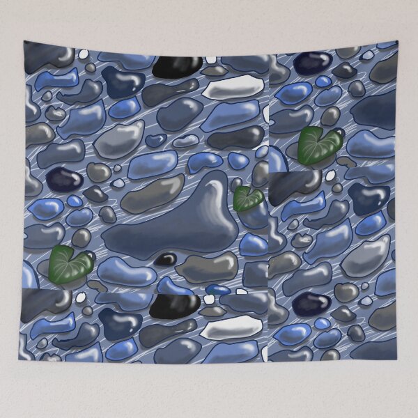 Item preview, Abstract Blue River Pebbles Seamless Pattern designed and sold by Cloud-Siren.