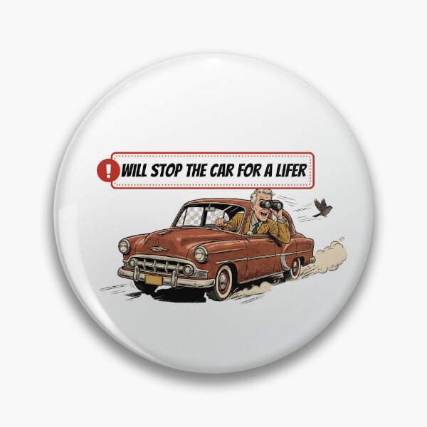 Item preview, Will Stop The Car For A Lifer - Funny Birdwatching Vintage Car Birder Gift Birdwatching Pun designed and sold by Neurospicy Trolls.