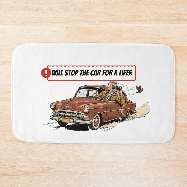 Item preview, Will Stop The Car For A Lifer - Funny Birdwatching Vintage Car Birder Gift Birdwatching Pun designed and sold by Neurospicy Trolls.