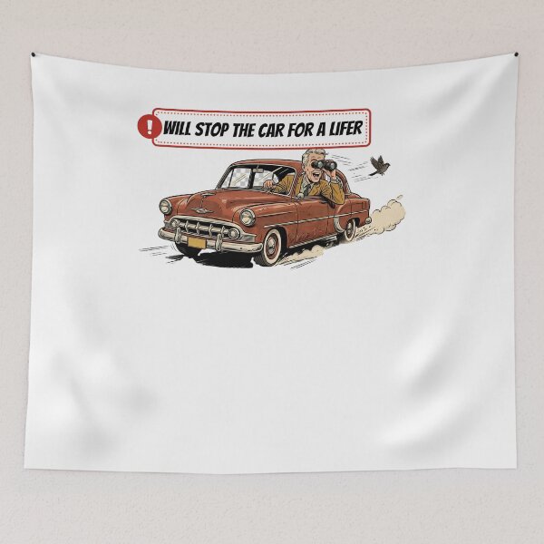 Item preview, Will Stop The Car For A Lifer - Funny Birdwatching Vintage Car Birder Gift Birdwatching Pun designed and sold by Neurospicy Trolls.