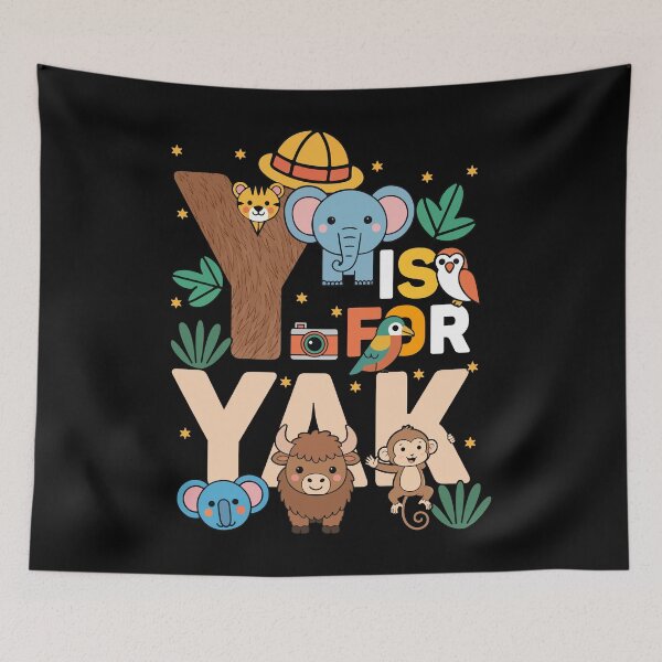 Item preview, Y Is For Yak Animals Zoo Party Jungle Zoo Birthday designed and sold by ShirTomDesigns.