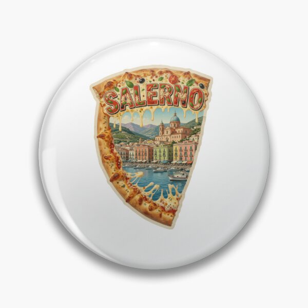 Artikelvorschau, Salerno, Italien – Küstenpizza-Aufkleber, Souvenir-Souvenir, Sommerausgabe entworfen und verkauft von Imaginarium of Chaos falcon88 .