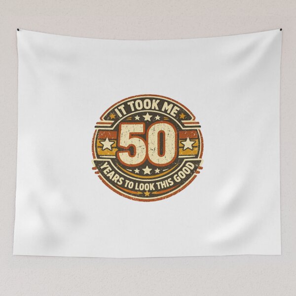 Item preview, It Took Me 50 Years to Look This Good | Funny 50th Birthday Typography T-Shirt designed and sold by rushaib.