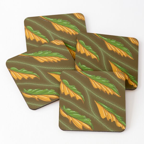 Item preview,  stylized leaves  and Pine needles designed and sold by Cloud-Siren.