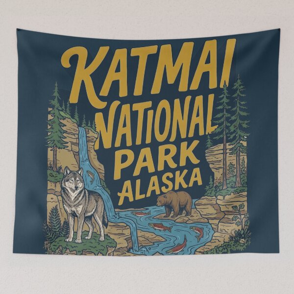 Item preview, Katmai National Park Cute Alaska Landscape designed and sold by HowToCanadian.
