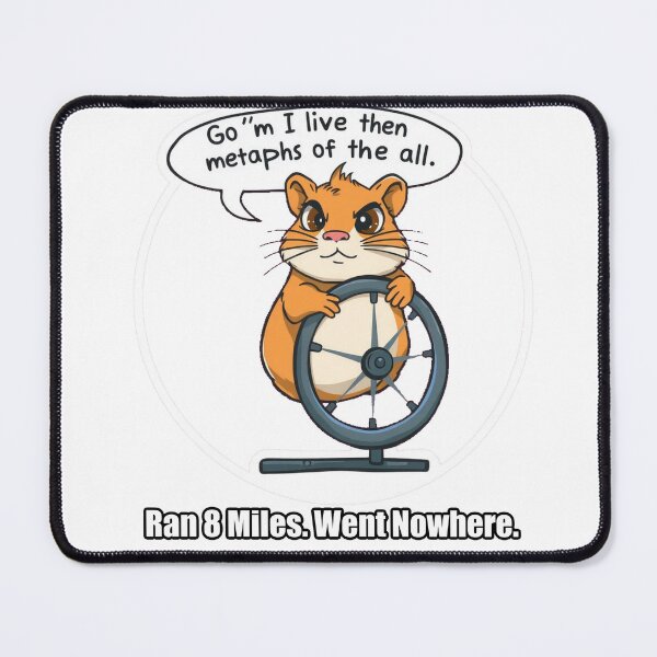 Item preview, Hamster - Ran 8 Miles Went Nowhere - Funny Hamster Gift designed and sold by pawdrops.