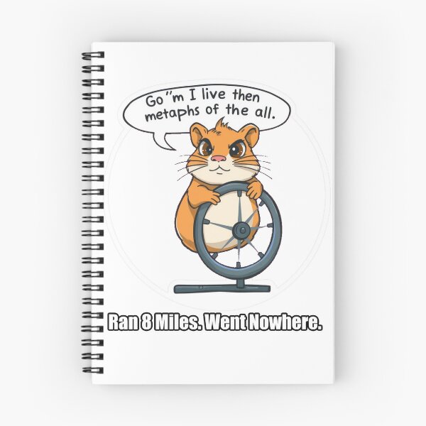 Item preview, Hamster - Ran 8 Miles Went Nowhere - Funny Hamster Gift designed and sold by pawdrops.