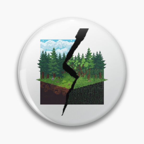 Item preview, Glitch Pixel Art Forest Simulation Error designed and sold by ByKayaPrints.