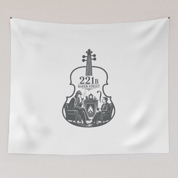 Item preview, 221B Baker Street: Holmes and Watson by the Fire designed and sold by Fenay Designs.