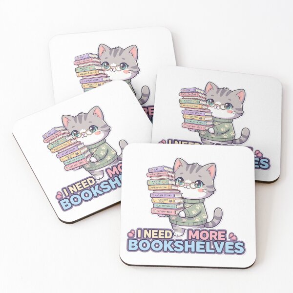 Artikelvorschau, Brauche mehr Bücherregale – Süße Bücherliebhaber-Katze entworfen und verkauft von MurkCraft.