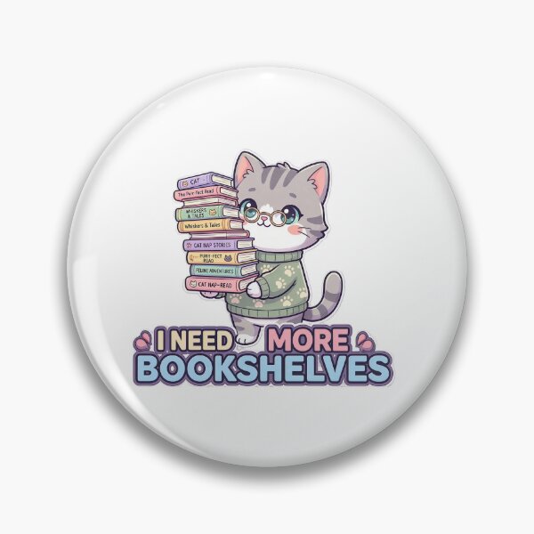 Item preview, Need More Bookshelves – Cute Book Lover Cat designed and sold by MurkCraft.