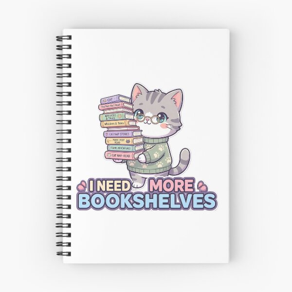Item preview, Need More Bookshelves – Cute Book Lover Cat designed and sold by MurkCraft.