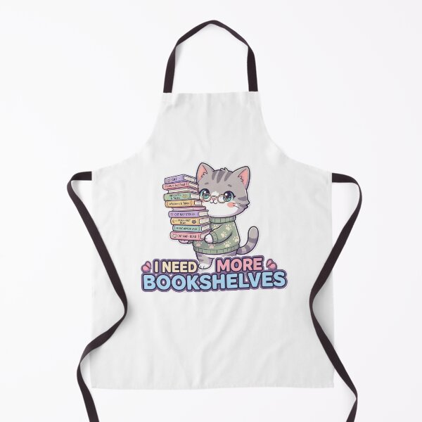 Item preview, Need More Bookshelves – Cute Book Lover Cat designed and sold by MurkCraft.