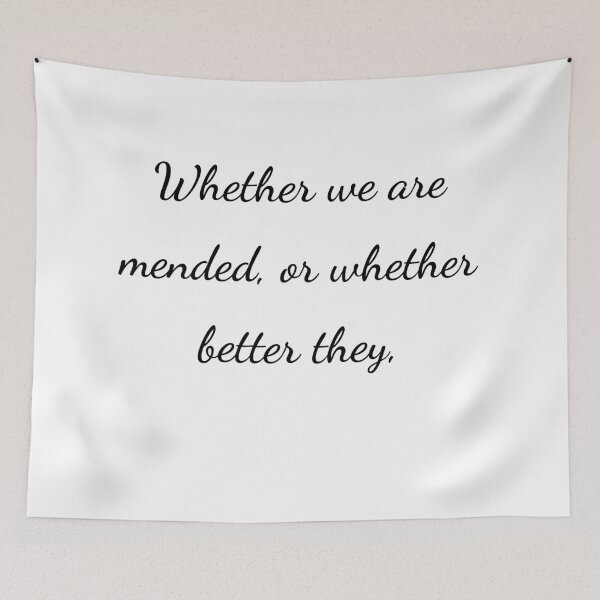 Item preview, “Whether we are mended, or whether better they,” - handwriting black designed and sold by ariksworld.