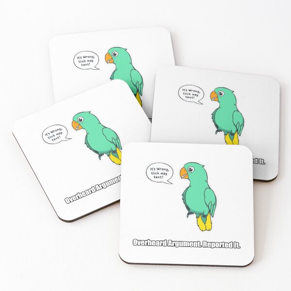 Item preview, Parrot - Overheard Argument Reported It - Funny Parrot Gift designed and sold by pawdrops.