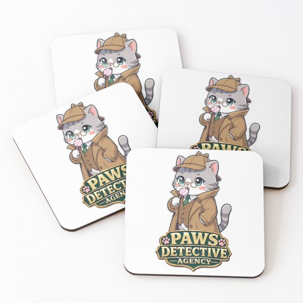 Item preview, Paws Detective Agency – Cute Sherlock Cat Sticker designed and sold by MurkCraft.