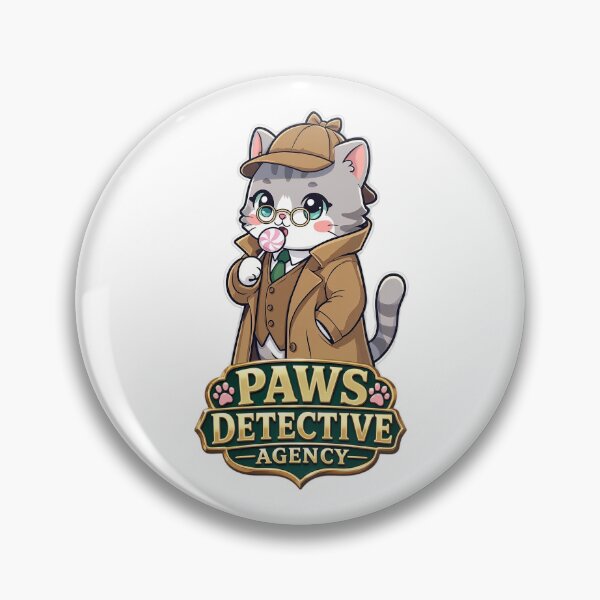 Item preview, Paws Detective Agency – Cute Sherlock Cat Sticker designed and sold by MurkCraft.
