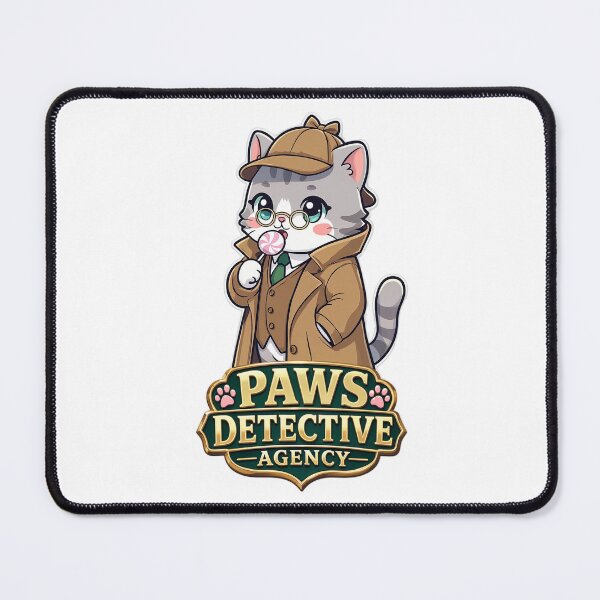 Item preview, Paws Detective Agency – Cute Sherlock Cat Sticker designed and sold by MurkCraft.