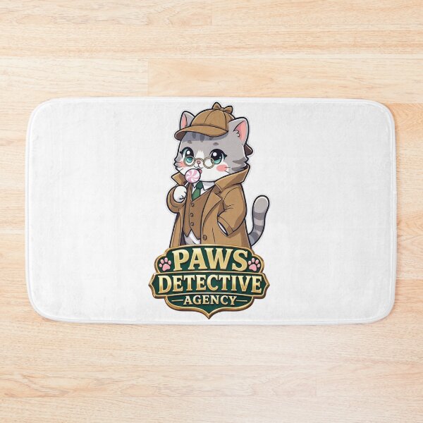 Item preview, Paws Detective Agency – Cute Sherlock Cat Sticker designed and sold by MurkCraft.